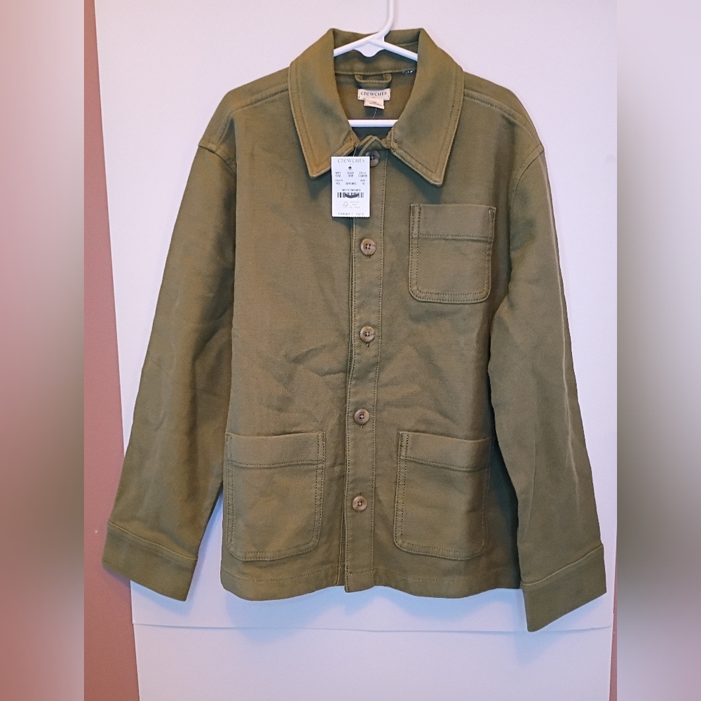Olive Green Boy's Twill Jacket